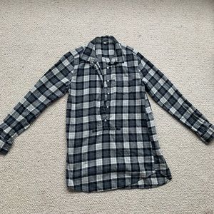 Flannel plaid shirt/tunic, Size S